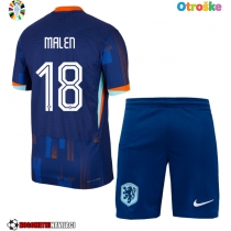 Otroške Nogometnih dresov Nizozemska Donyell Malen #18 Gostujoči EP 2024 Kratki rokavi (+ hlače)